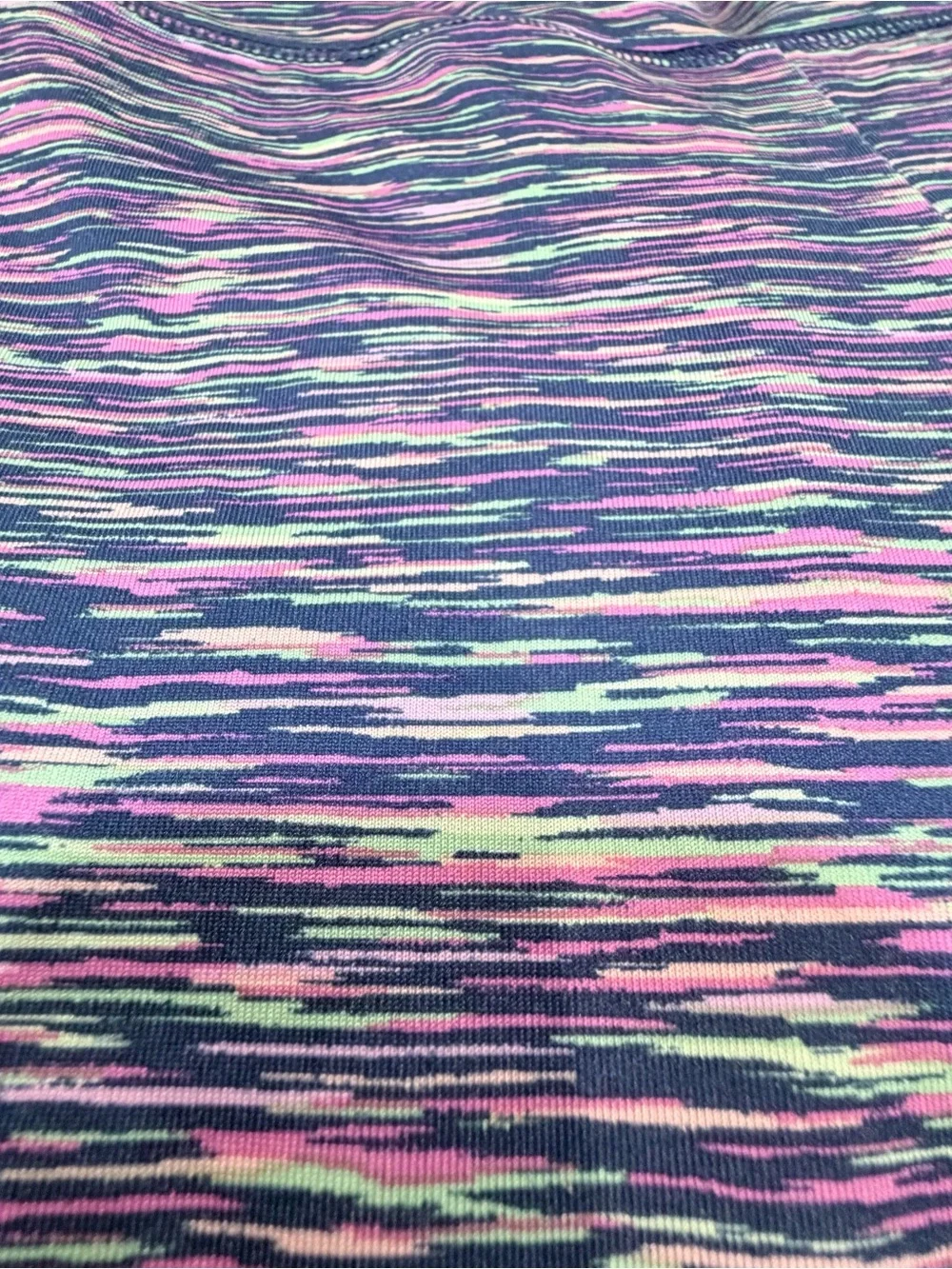 Justice Purple Space-Dye Leggings with Pink & Blue Streaks
